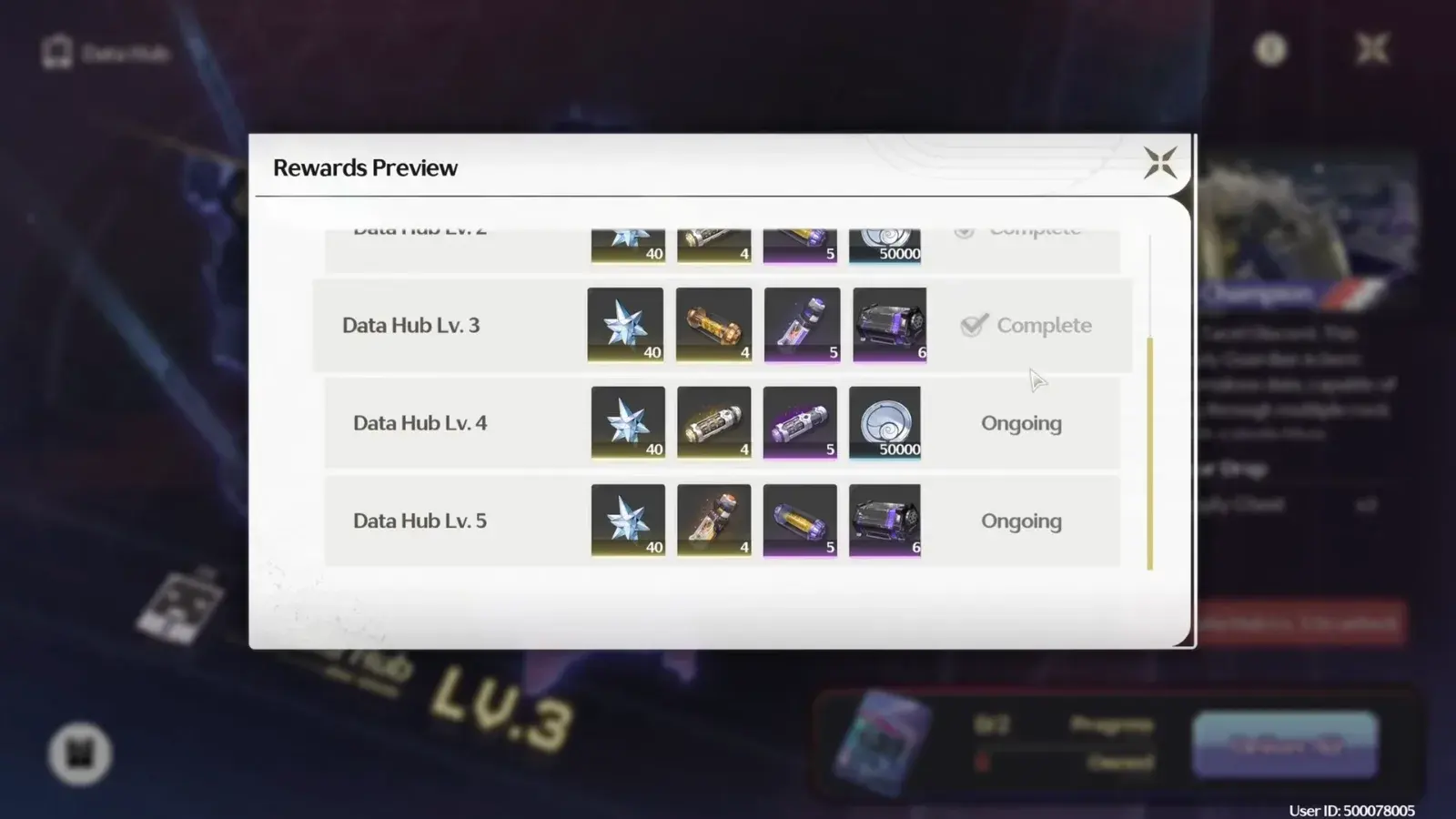 Black Shores Data Hub rewards preview: 40 Astrite per Data Hub level